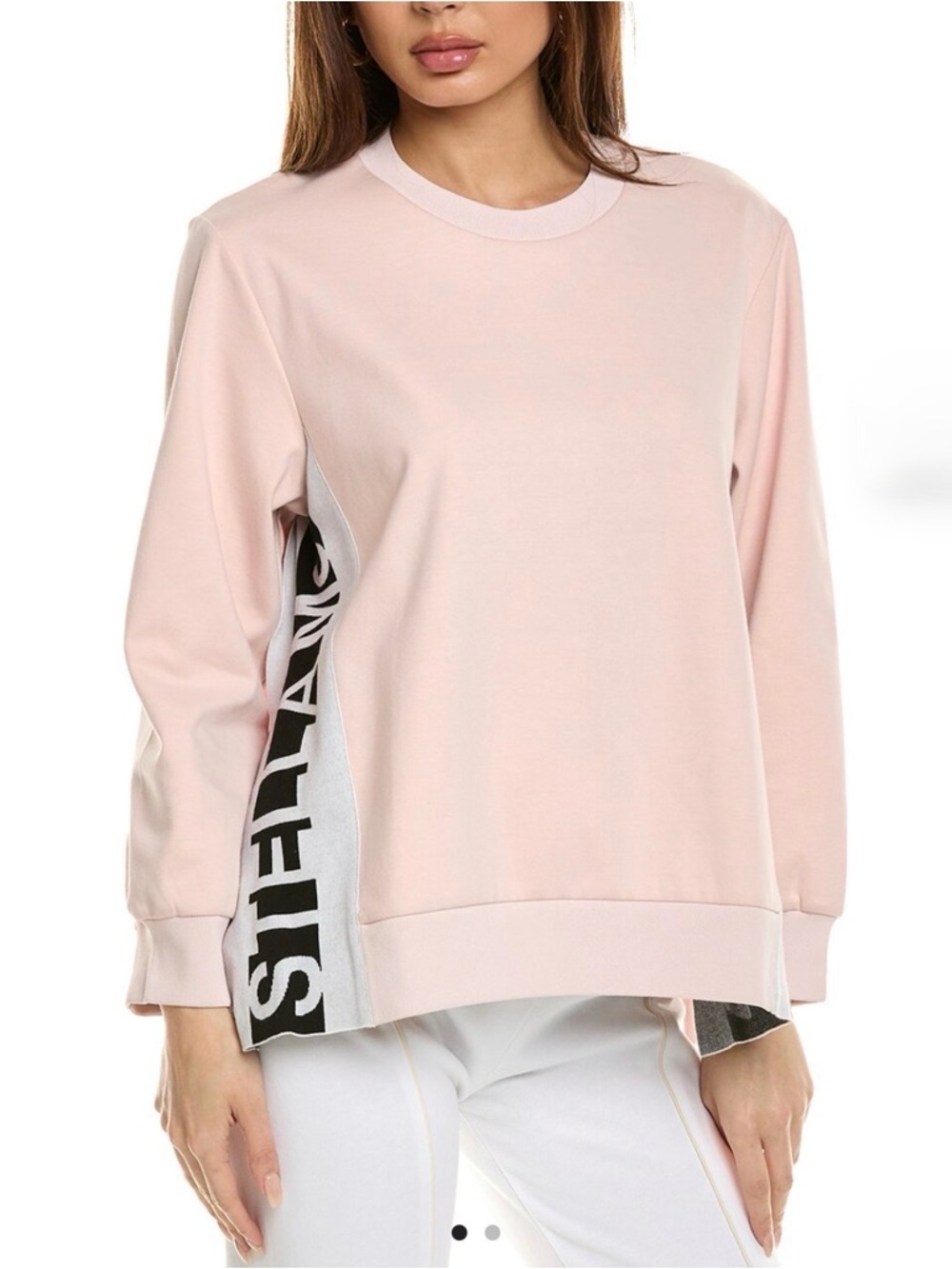 STELLA MCCARTNEY
Monogram-trimmed cotton-jersey sweatshirt
Color: Pastel pink